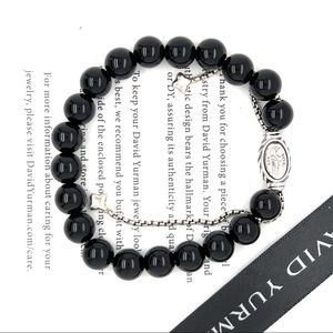David Yurman 8 mm Spiritual Beads Bracelet
Black Onyx Shinny Accent Adjustable